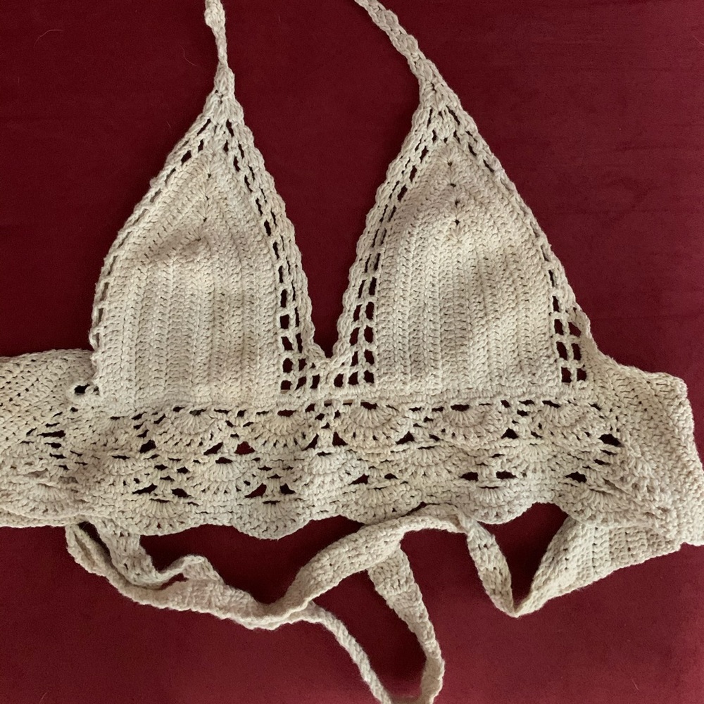 Music festival woven crop top
